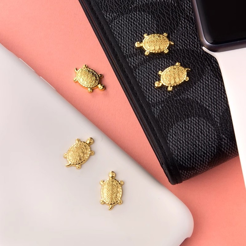 Combo 2 Rùa Vàng Mini Dài 1.6Cm Tài Lộc May Mắn, Rùa Vàng Phong Thủy Để Ốp Điện Thoại, Két Sắt