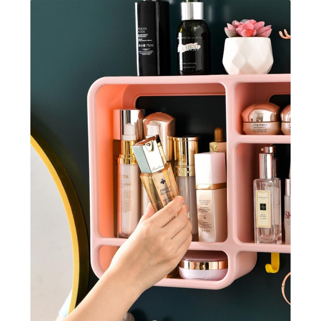 Bộ Kệ Mỹ Phẩm Beauty-In-White Dán Tường PP Super Holder - Home and Garden