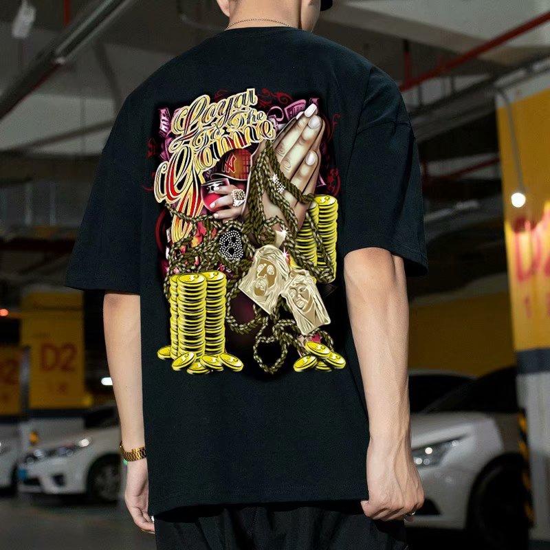 Áo Thun Nam Ngắn Tay Cổ Tròn In Hình Thời Trang