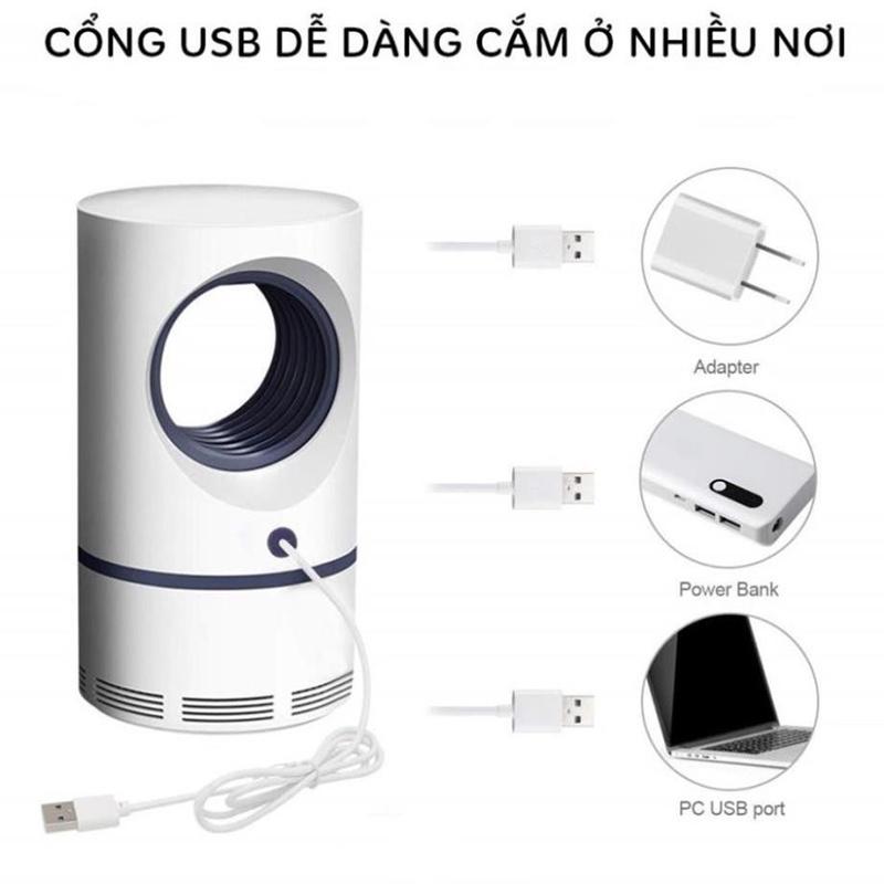 Đèn Bắt Muỗi Hình Trụ Cổng USB, Kiểu Dáng Siêu Đẹp, Máy Bắt Muỗi Thông Minh Công Nghệ Đèn Led