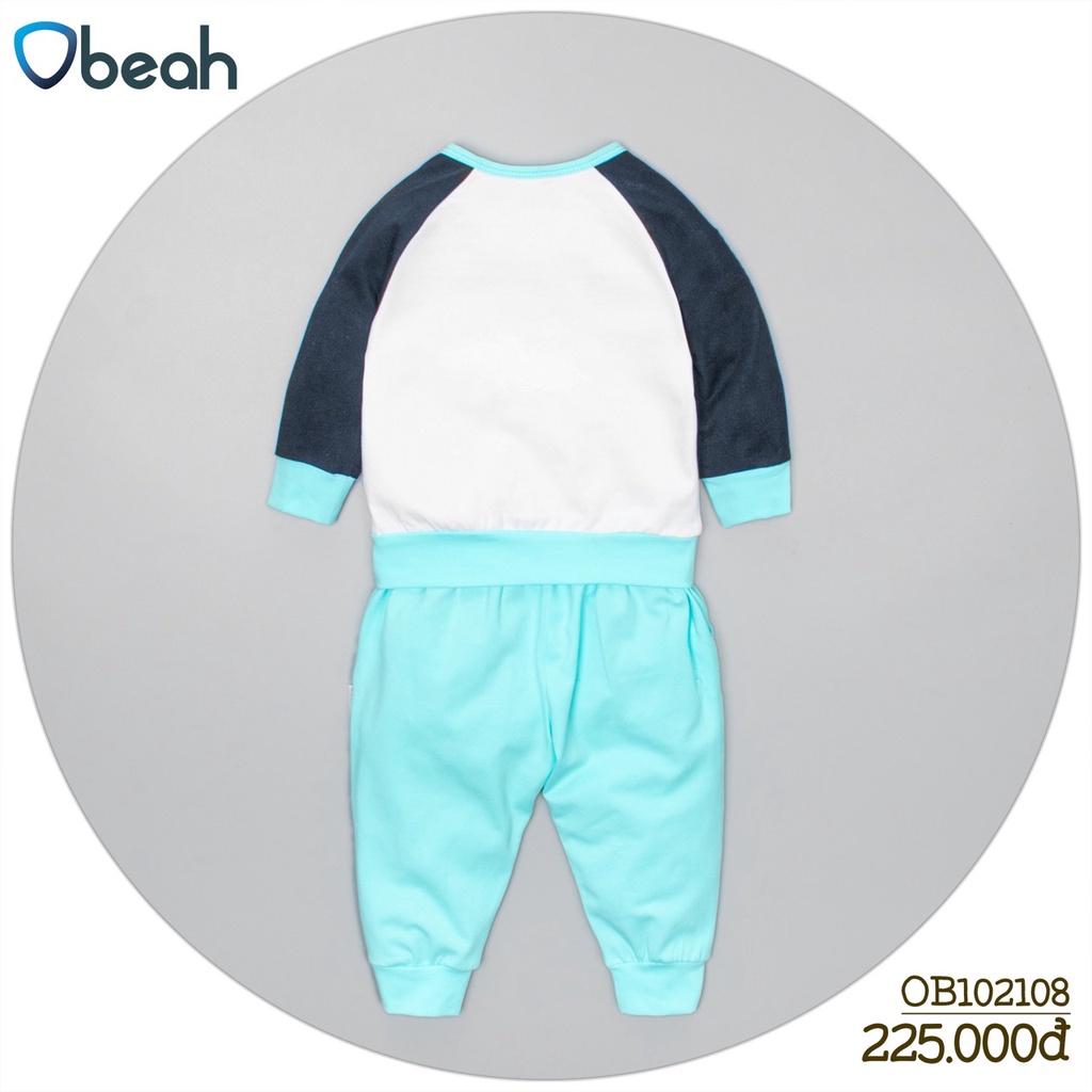 Set bộ Raglan Obeah phối 3 màu cotton organic fullsize 59 đến 90 cho bé từ 0 đến 24 tháng
