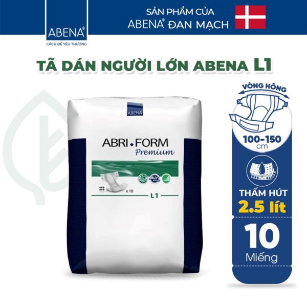 Combo 3 Bịch Tã Dán Người Lớn Abena Abri Form Premium - Nhập khẩu Đan Mạch (Gói 10 Miếng)