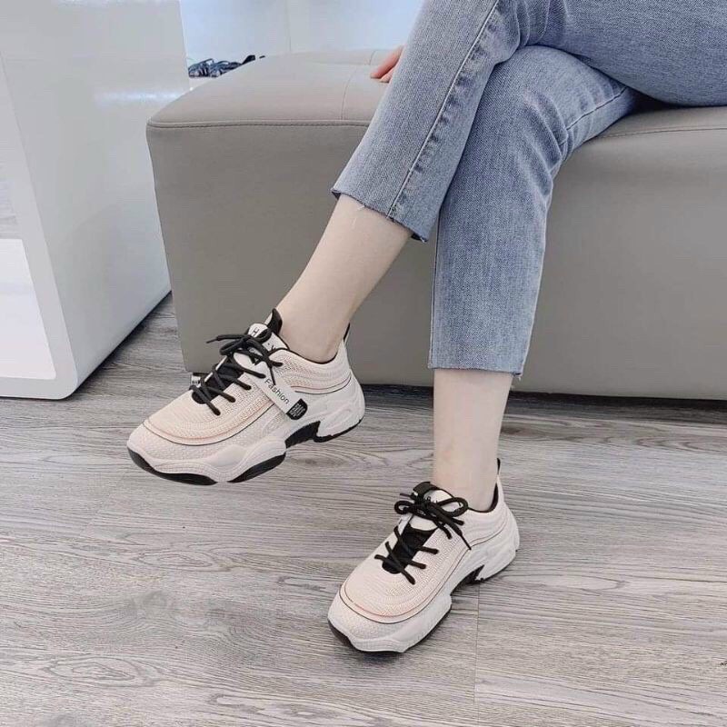 Giày thể thao nữ Sneaker nữ đế gồ siêu đẹp phong cách hàn quốc Hot Trend 2021