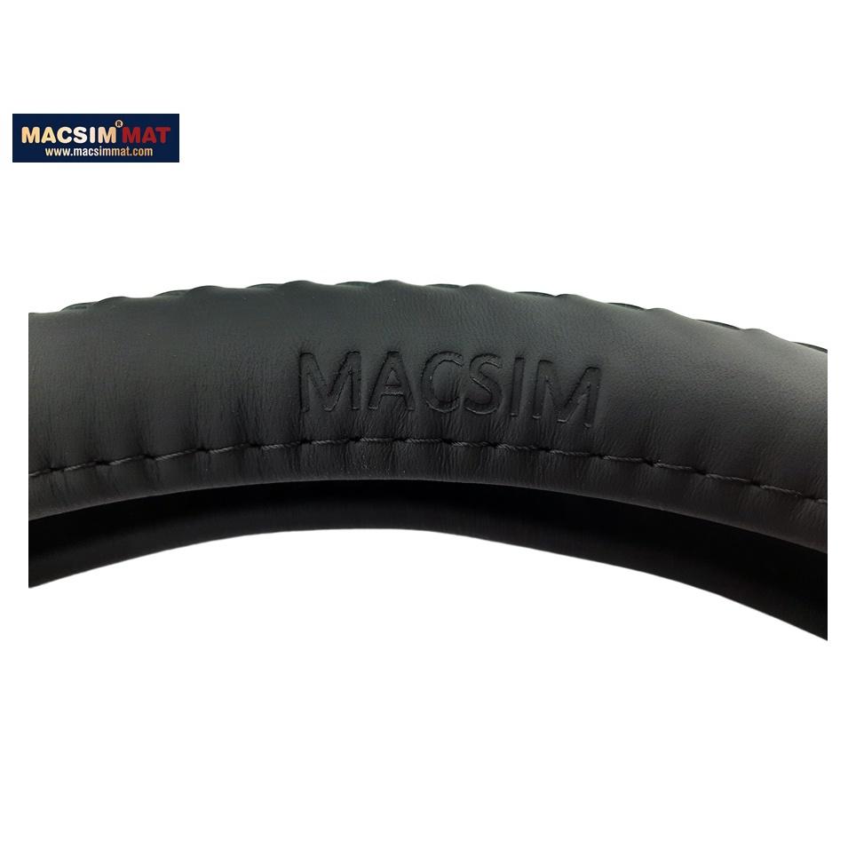 Bọc vô lăng cao cấp chất liệu da thật - Khâu tay 100% size M - nhãn hiệu Macsim mã L15T