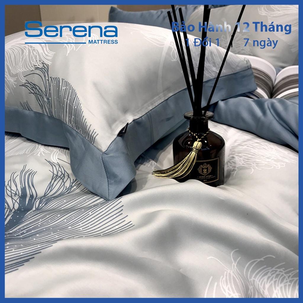 Ga Giường Cao Cấp Tencel 60s SERENA Ga Tencel Set 5 Món Chăn Ga Gối Trần Bông - Hệ Thống Nệm