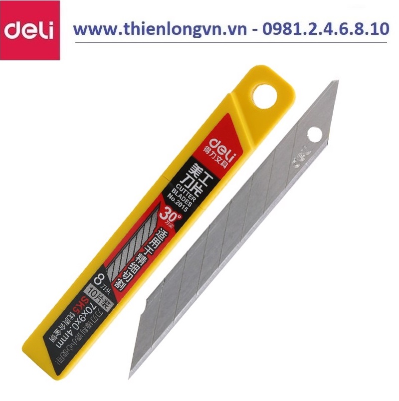 Lưỡi dao trổ 30 độ Deli 2015