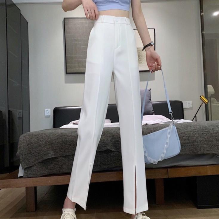 Quần Dài Cạp Cao Dáng DàiTrước Phong Cách Ulzzang_Mẫu Mới Nhất D5