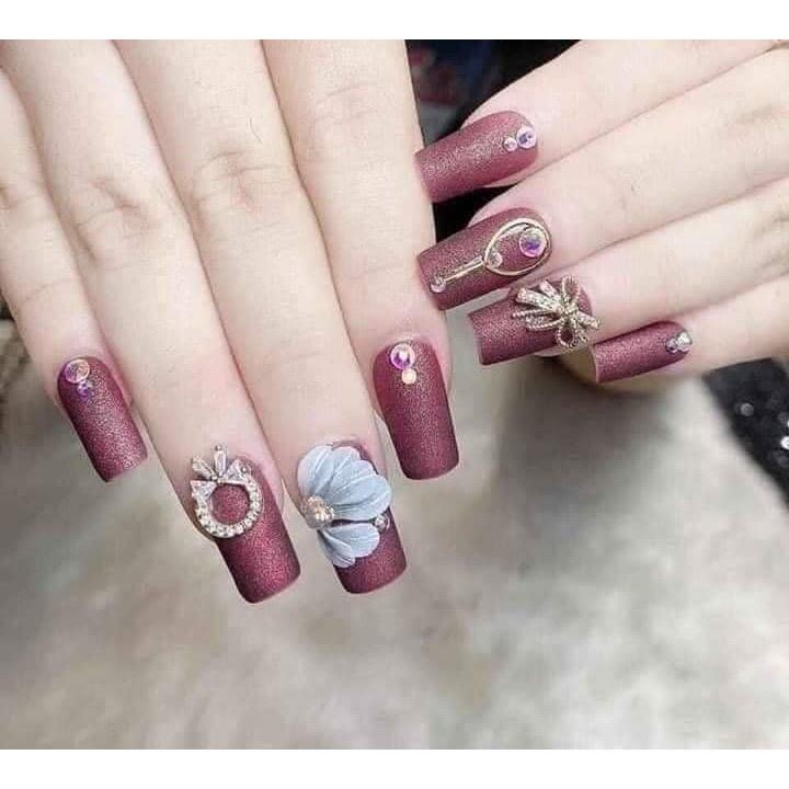 Phụ kiện đính móng tay cao cấp, charm nơ đá gắn móngThiên Di Nail