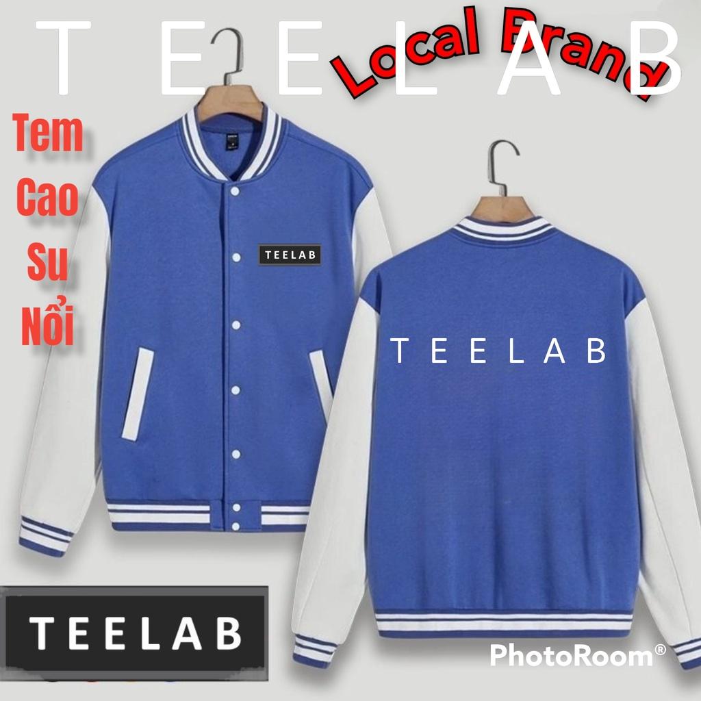 (Tem logo Cao Su chính hãng) Áo khoác TEELAB jacket Bomber Nỉ Bông unisex - Áo khoác Ullzang Basic có form rộng XL
