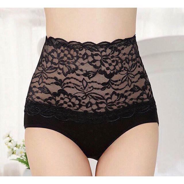 Quần lót nữ cotton phối ren cạp cao gen bụng 2015