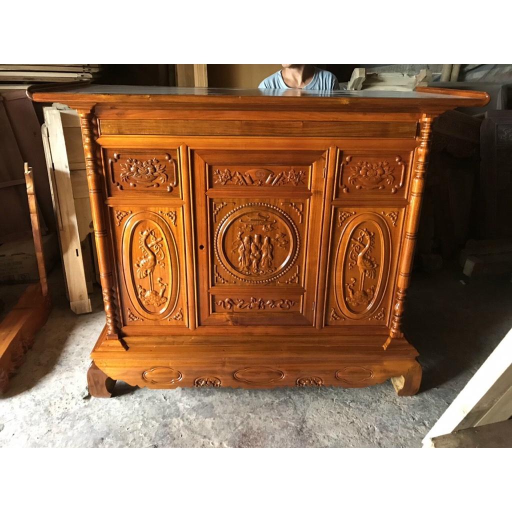Tủ thờ gỗ mít trạm tam đa