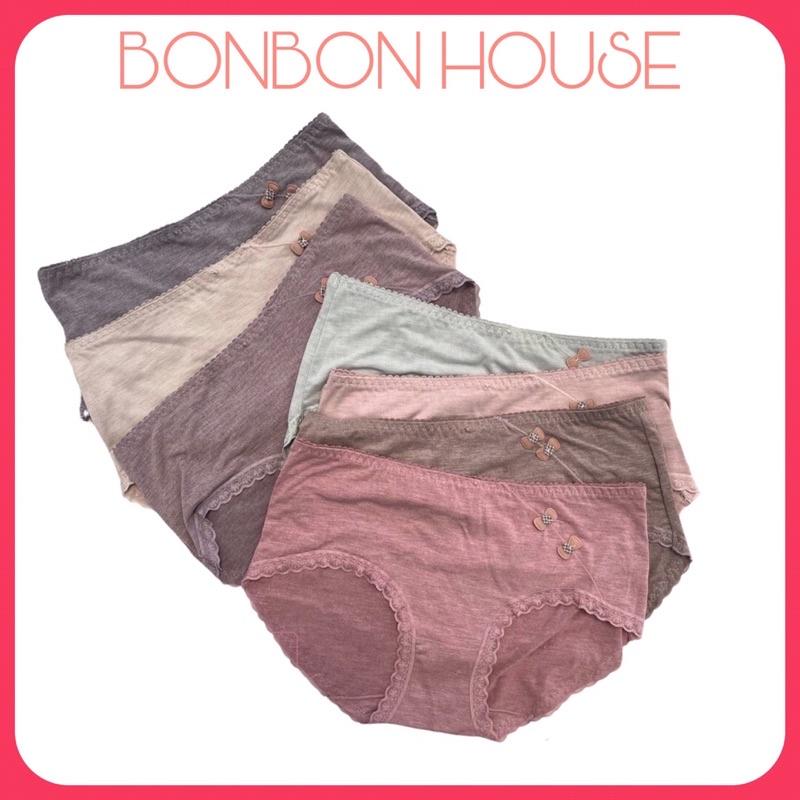 Quần Lót Thun Cotton Phối Nơ Viền Ren Cao Cấp