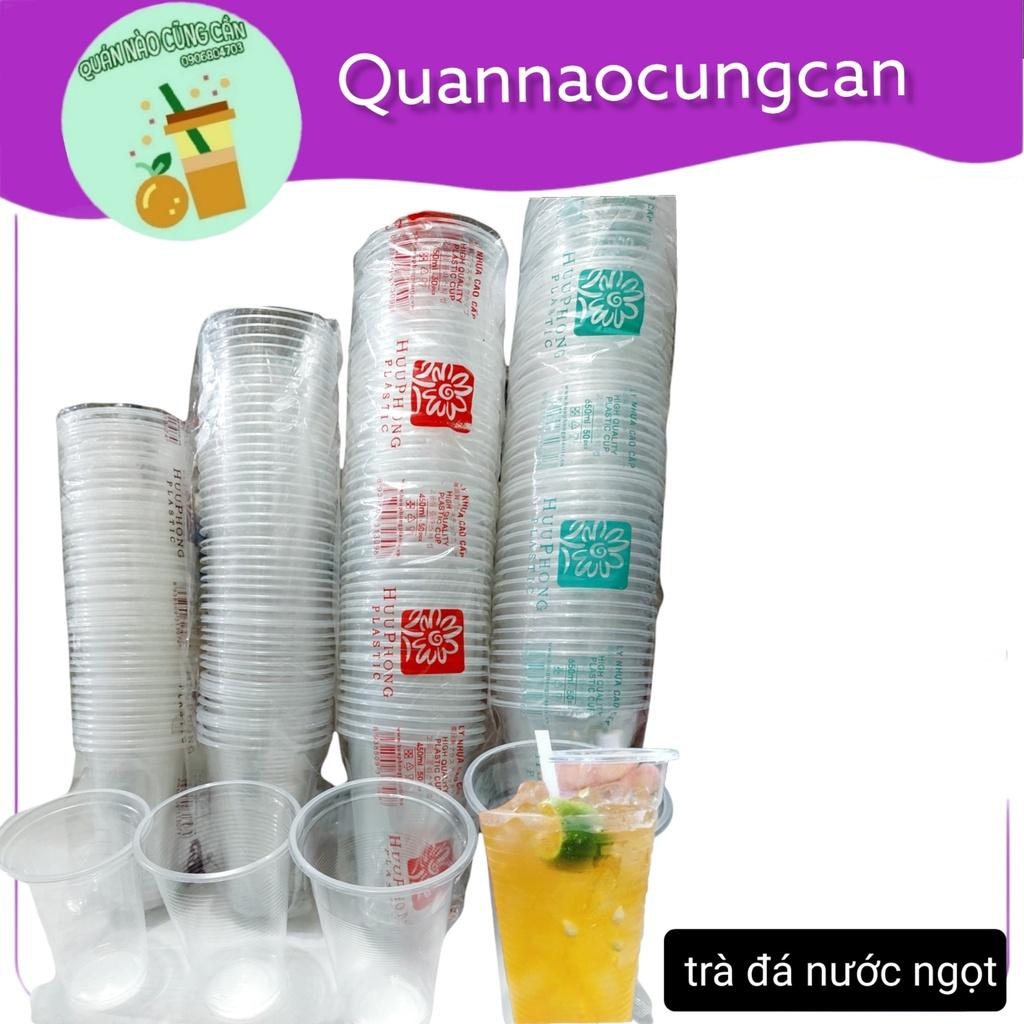 50 Ly nhựa gân nhiều size dùng 1 lân đựng trà đá, nước ngọt, sinh tố giá rẻ