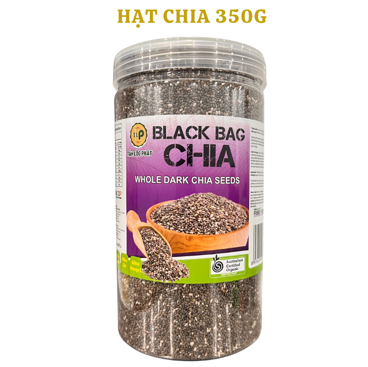 Hạt Chia Úc TLP.100% Organic Ăn Kiêng Giảm Cân Hạt Chuẩn Sạch Đều Đẹp (700g - gồm 2 Hũ 350g)