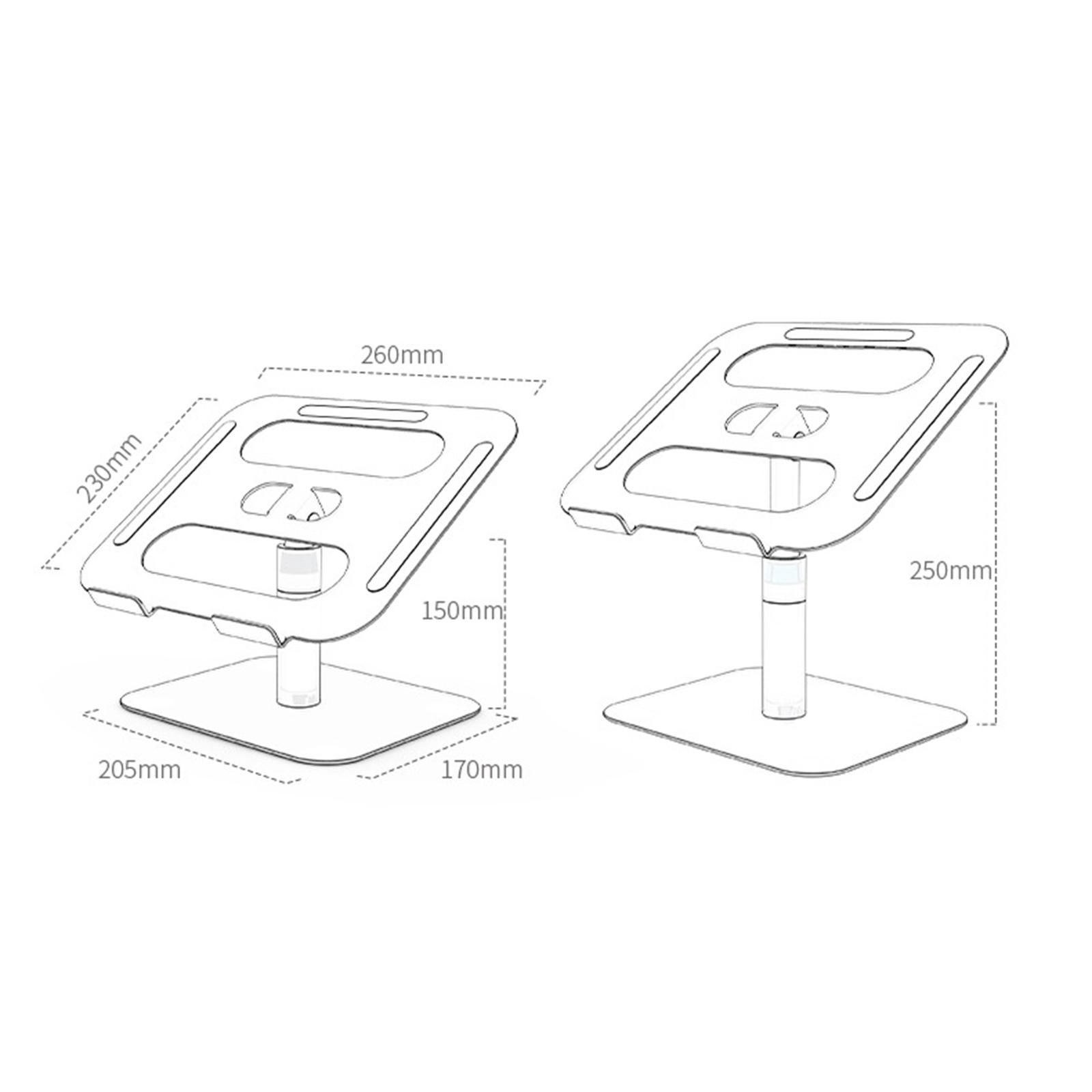 Adjustable Laptop Stand Bracket Tablet Holder with Slide-Proof Silicone Pad for Home Office Desktop