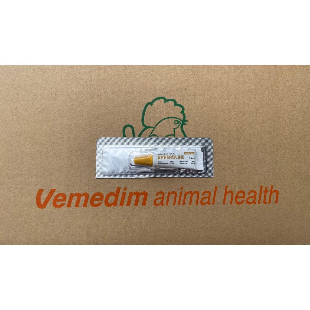 Vemedim Spread Line - Nhỏ gáy ngoài da diệt rận tai ve bọ chét và nội ký sinh cho Mèo - Spreadline
