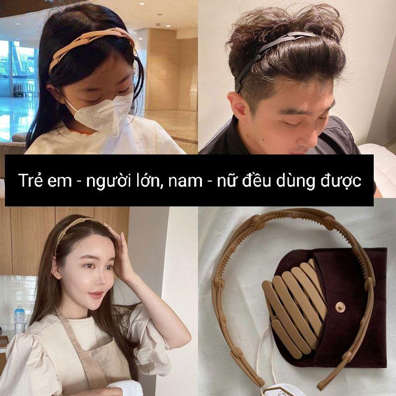 Băng đô, bờm cài tóc nhựa dẻo gấp gọn thời trang màu pastel xinh xắn