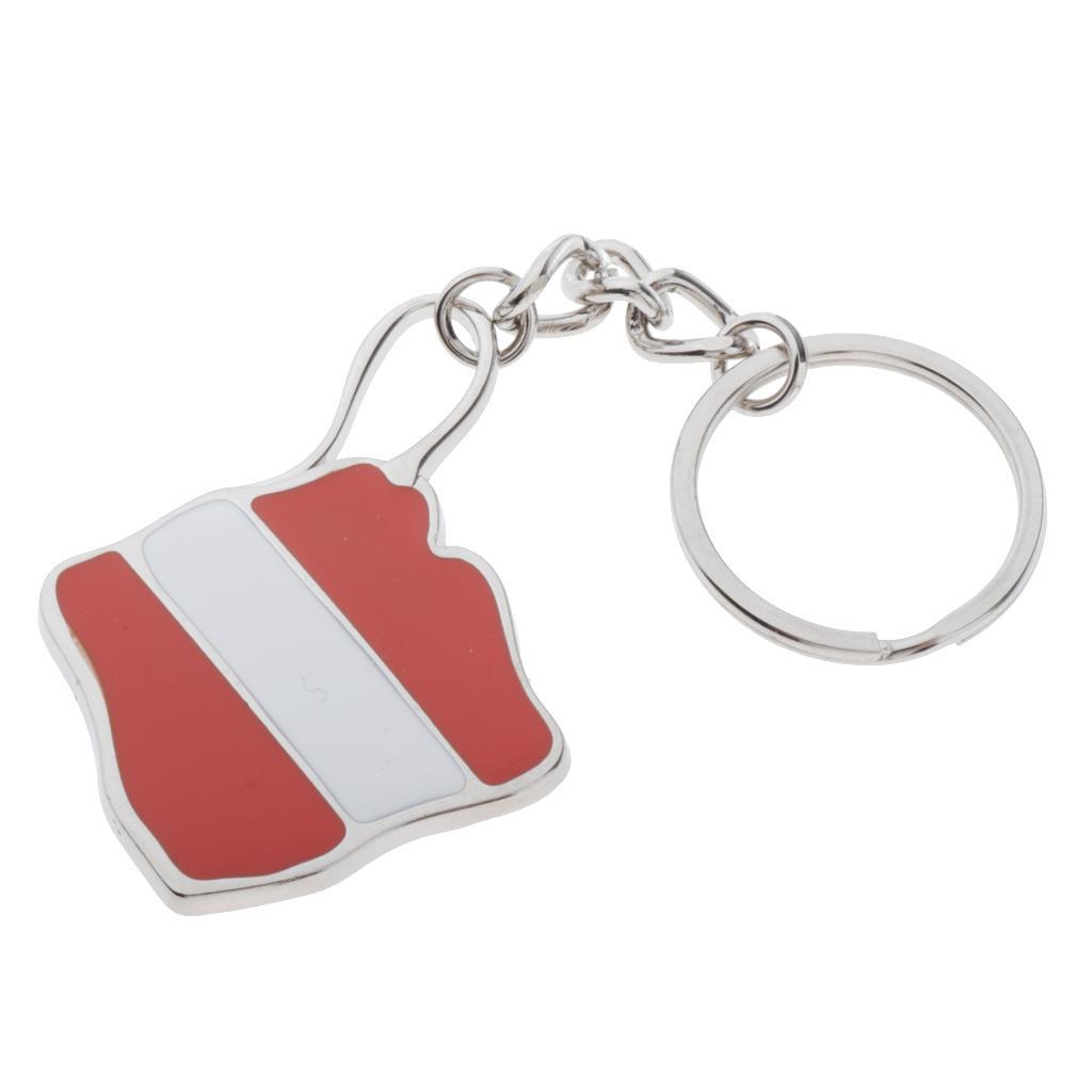 2-3 of pack Zinc Alloy Diving Flag Key Chain Holder Keyring Keychain