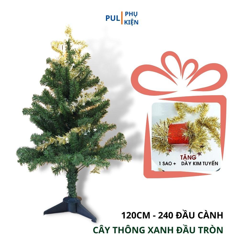 Cây thông noel mini để bàn 1m2 màu xanh trang trí giáng sinh