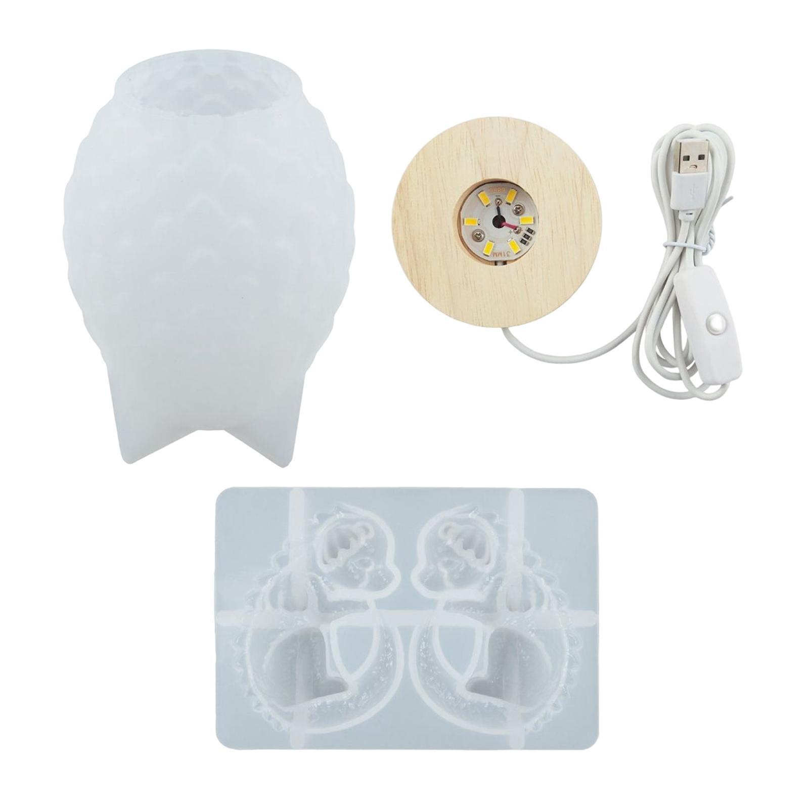 Dragon Egg Resin Model, Dragon Model for Resin Casting with Lamp Base, 3D Dragon Egg Silicone Model for Resin Epoxy Casting Craft