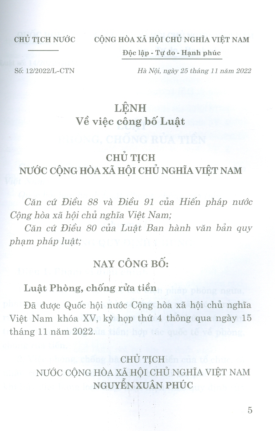 Luật Phòng, Chống Rửa Tiền