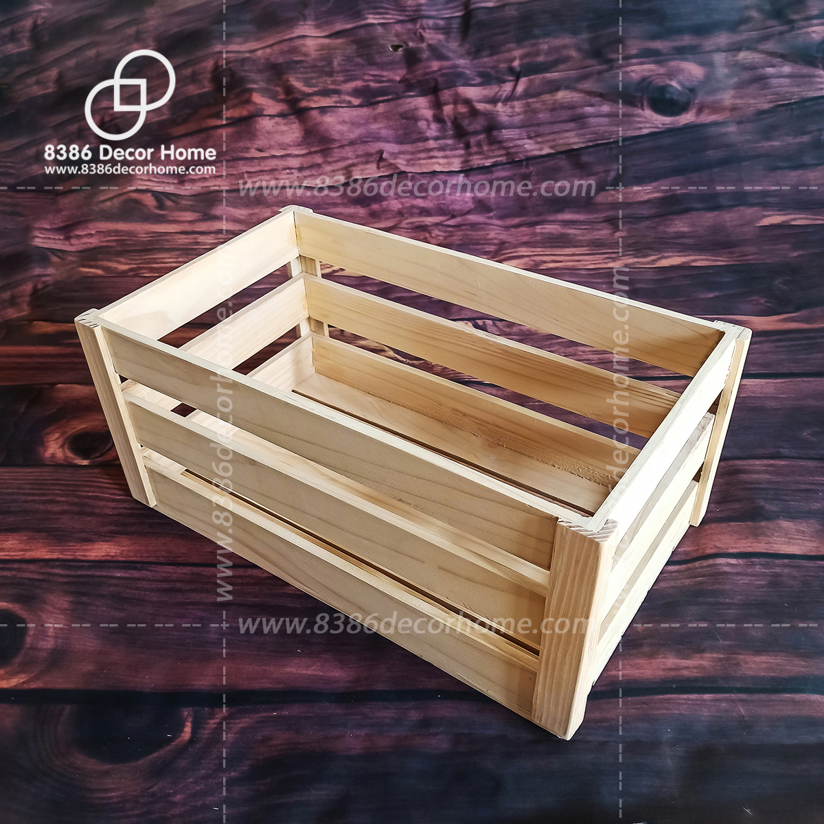 Khay gói quà bằng gỗ pallet/ hộp gỗ đựng quà tết (nhận kích thước theo yêu cầu)