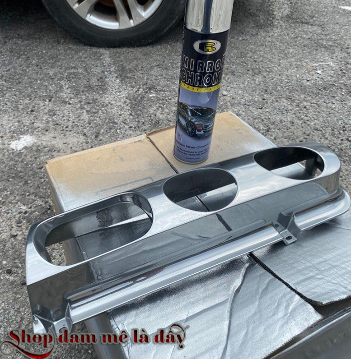 Sơn inox bóng gương, hiệu ứng gương soi b123 Bosny dung tích 270ml - Thái Lan