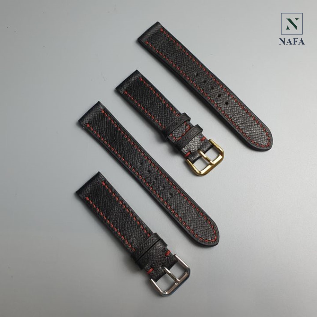 Dây đồng hồ da Epsom NAFA AL106 khóa bướm sang trọng, thời trang cao cấp - BH 3 năm