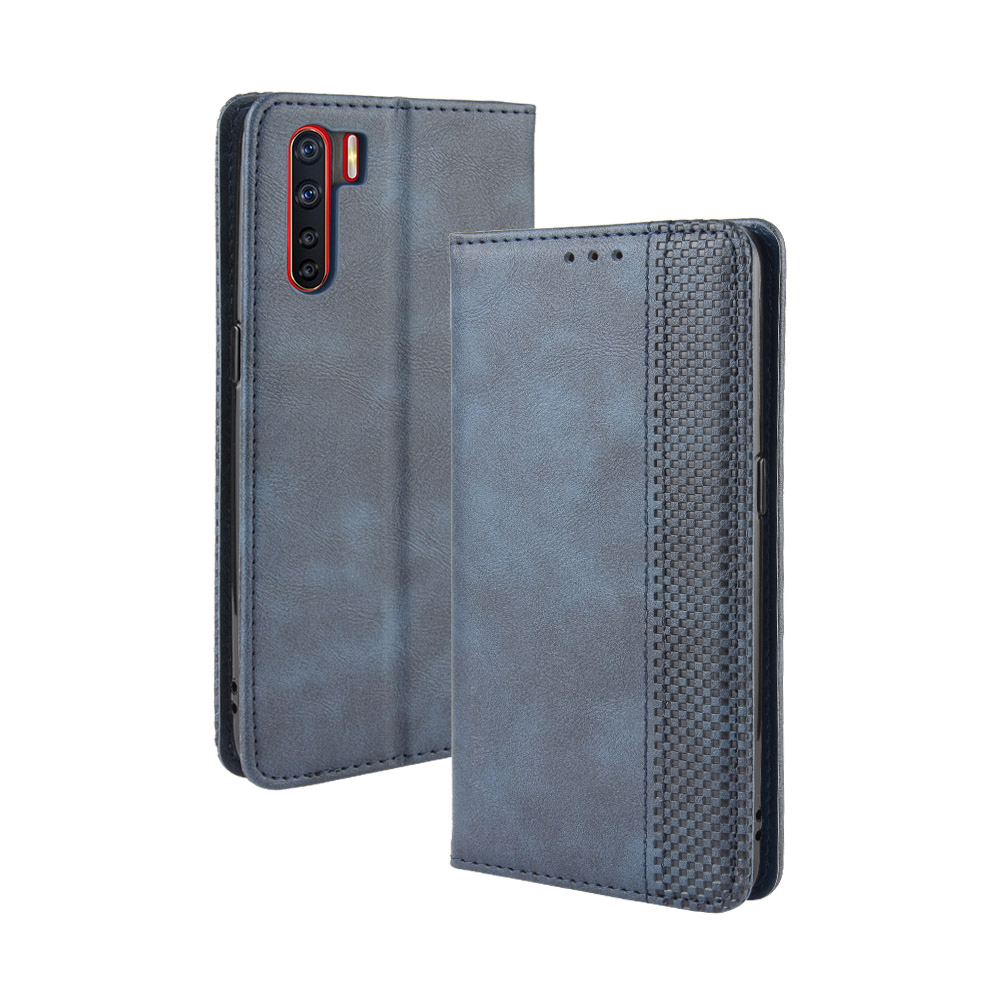 Bao da dạng ví, nam châm dành cho Oppo A91, F15 Luxury Leather Case - Hàng nhập khẩu