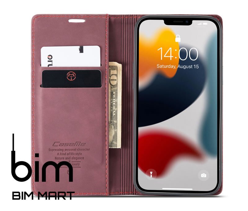 Bao da cao cấp dành cho iPhone 13 Mini dạng ví chính hãng Caseme - Hàng Nhập Khẩu