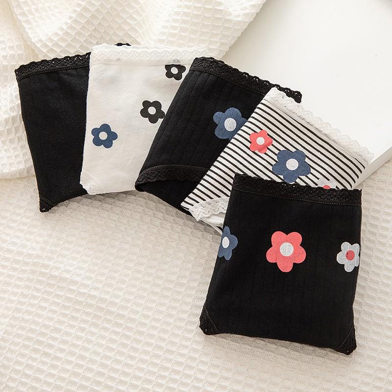 Quần Lót Nữ Cotton Kháng Khuẩn Ngang Eo Xuất Nhật Hàng Loại Đẹp.