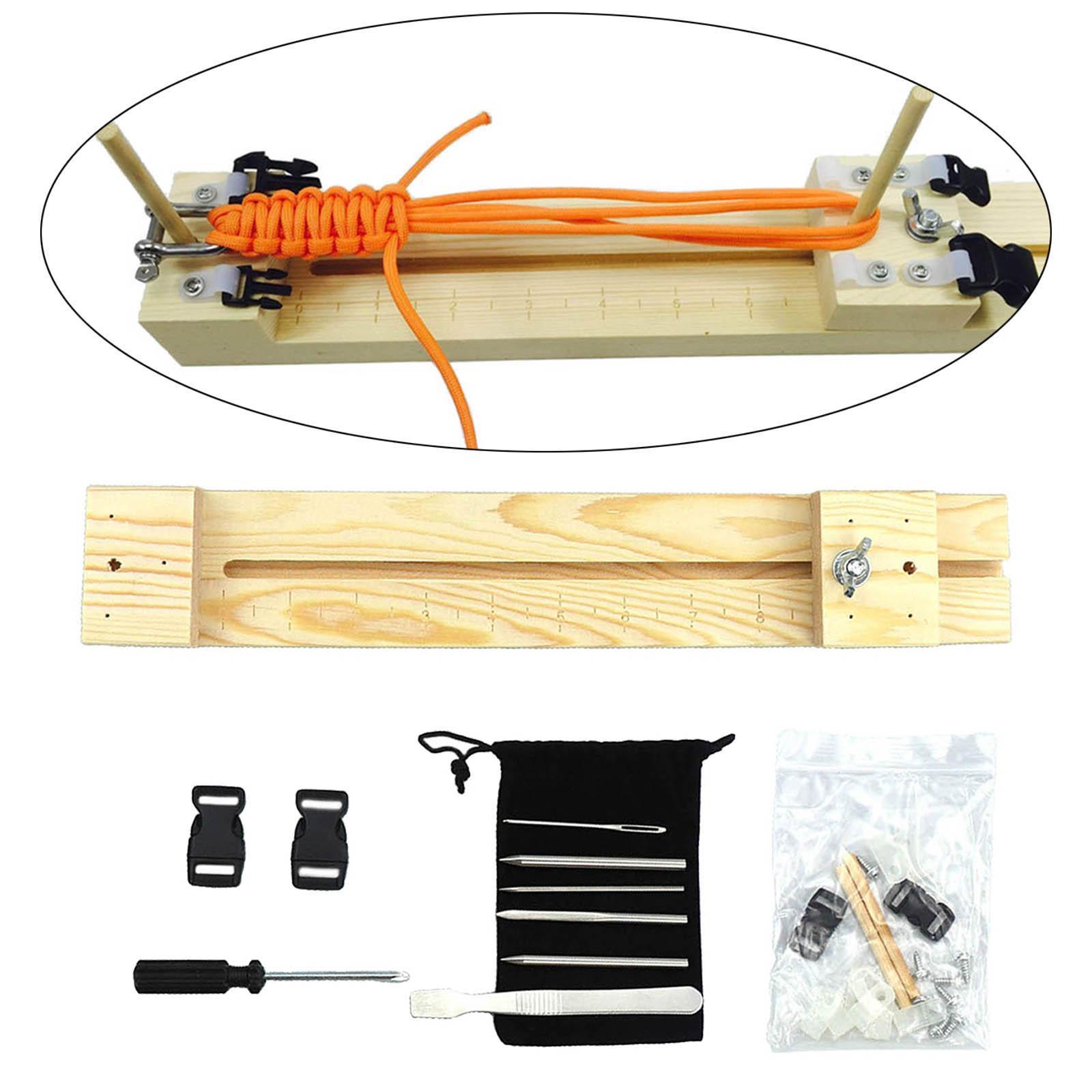 Paracord Jig Bracelet Maker, Adjustable Length, with Buckle, Wristband Maker Paracord Braiding Weaving DIY Crafts Kit