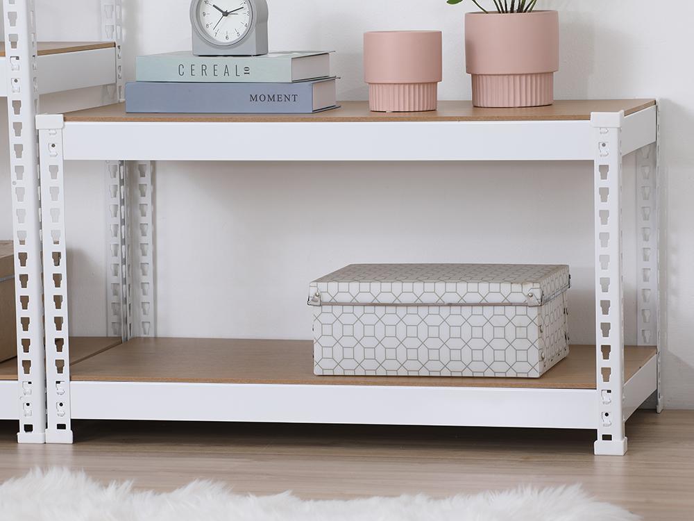 Kệ đa năng 2 tầng có thể tháo lắp SMART SHELF khung thép sơn trắng kết hợp mặt gỗ MDF cao cấp | Index Living Mall - Phân phối độc quyền tại Việt Nam