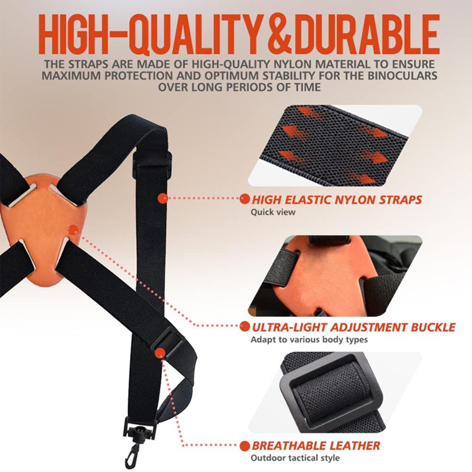 Universal Binoculars Harness Strap Connector Shoulder Straps Camera Strap Accessories for Two Cameras Camera Chest Strap for Hiking Women Men