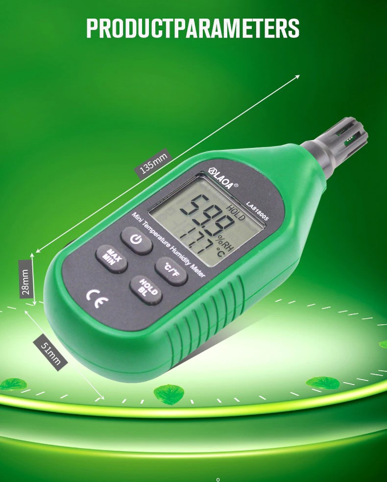 Máy đo nhiệt độ, độ ẩm tương đối LAOA LA818005, hàng chính hãng