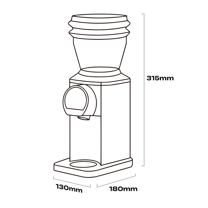 Máy xay hạt cà phê Espresso chuyên nghiệp thương hiệu Mỹ cao cấp HiBREW G3 Plus 31 cấp độ xay - Công suất 180W - Hàng chính hãng