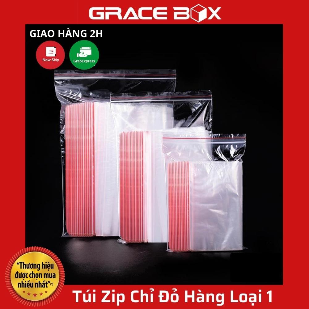 1Kg Túi Zip Chỉ Đỏ (Zip lock, Zip PE) Hàng Loại 1