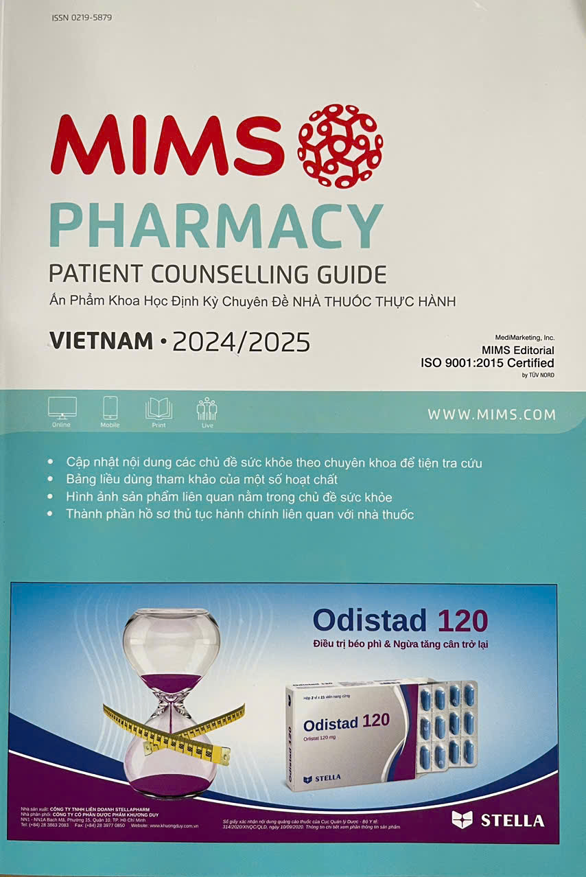 Sách -  Mims Pharmacy 2024/2025 Ấn phẩm Khoa học định kỳ Chuyên đề Nhà thuốc Thực hành