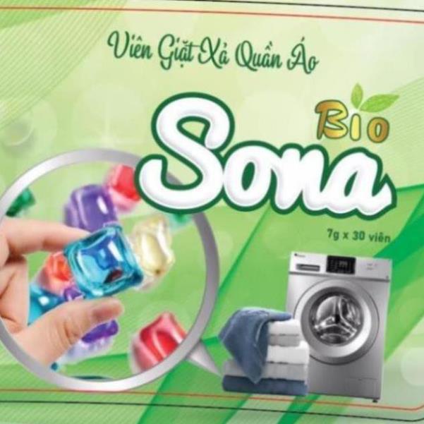 Viên giặt xả quần áo 2 trong 1 Sona