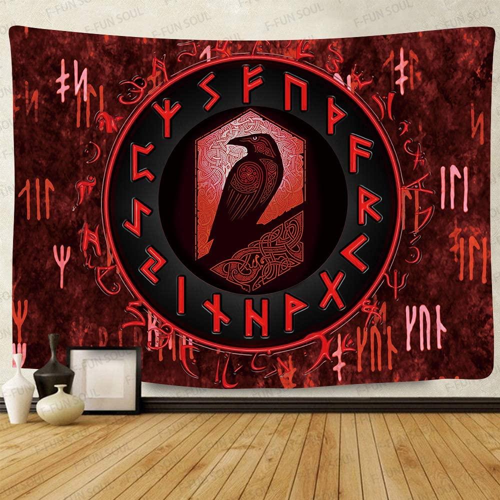 Thiền Chữ Rune Thẩm Mỹ Tấm Thảm Nghệ Thuật Treo Tường Tấm Thảm Cho Phòng Khách Trang Trí Phòng Ngủ 150*100Cm