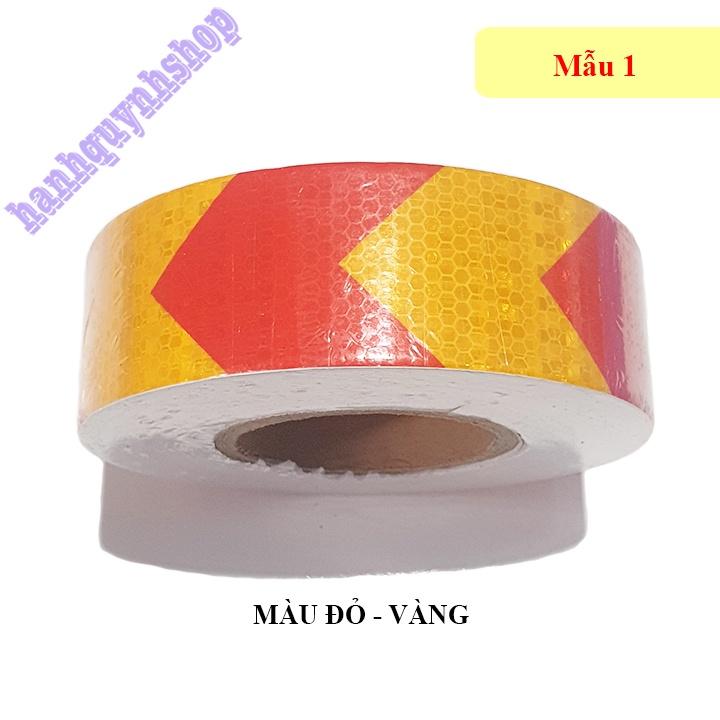 10M Băng Dính Decal Phản Quang Dán Sườn Ô Tô Hình Mũi Tên Bản Rộng 5cm