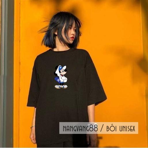Áo Thun Tay Lỡ Mickey phối đồ cực đẹp