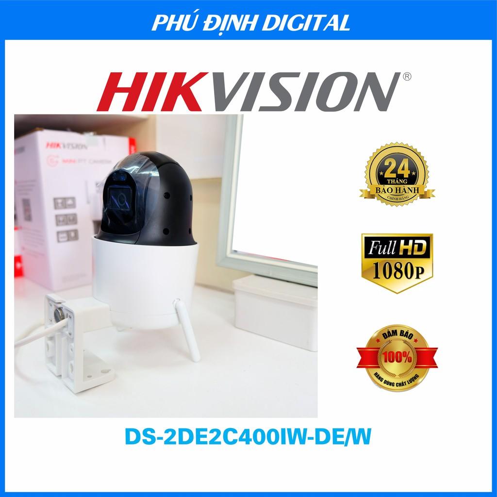 Camera IP Quay quét mini 4Mp Hikvision kèm mic thu âm mã DS-2DE2C400IW-DE/W - Hàng Chính Hãng