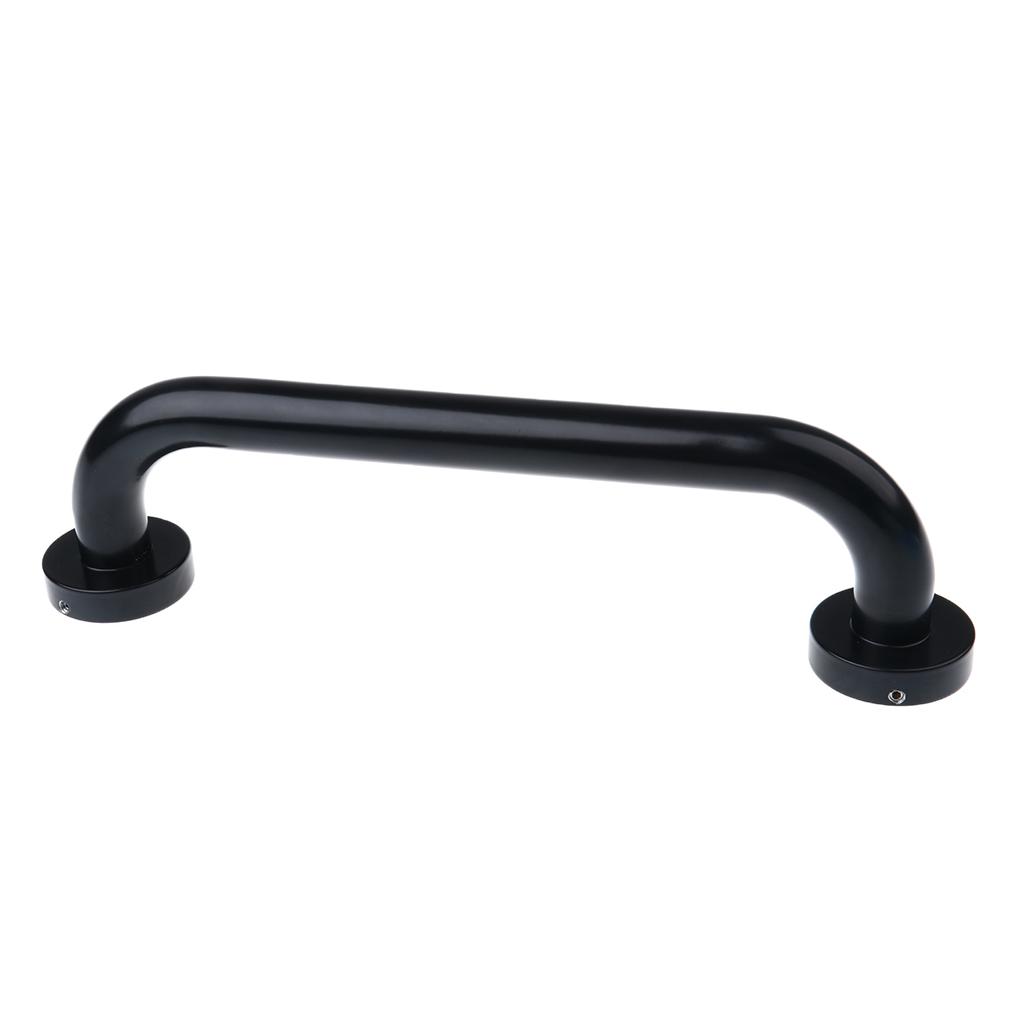 Durable Alumimum Towel Rail Safety Shower Bath Grab Bar Handle Black 30CM