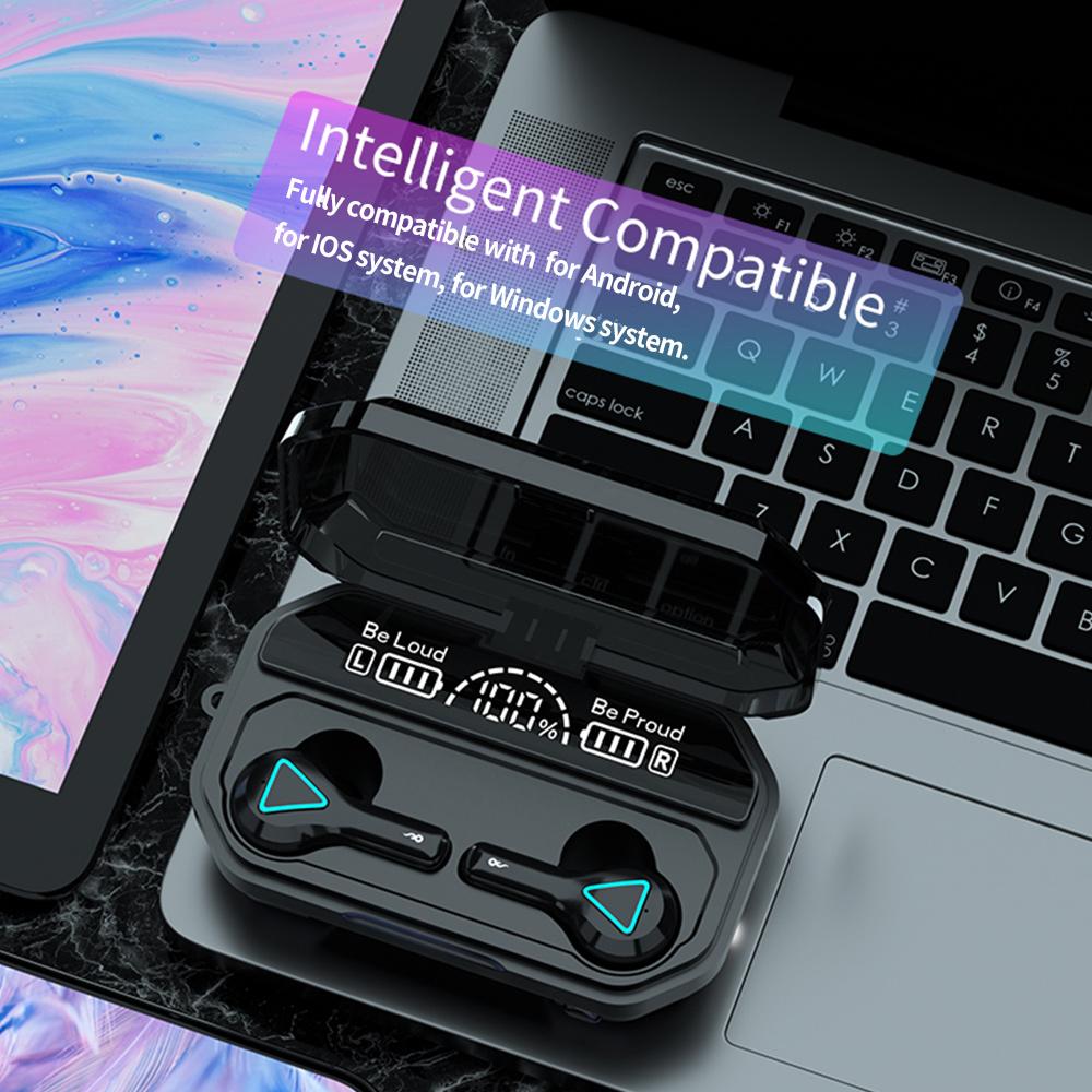 Bluetooth 5.1 TWS Tai Nghe Không Dây Bluetooth 9D Stereo Điều Khiển Cảm Ứng Chống Nước Tai Nghe Nhét Tai Tai Nghe Có Micro