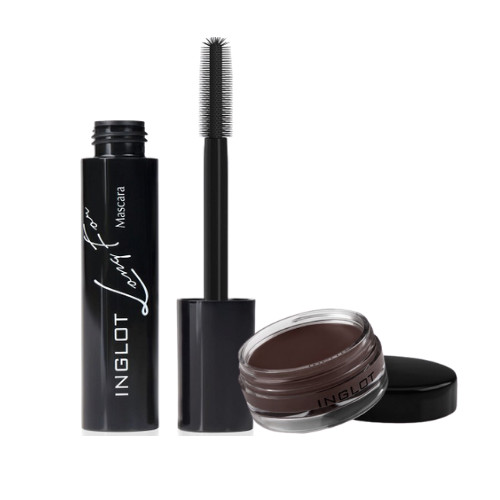 COMBO 1 kẻ mắt Eyeliner Gel + Mascara dài mi Inglot Eye Long For Mascara (12ml)