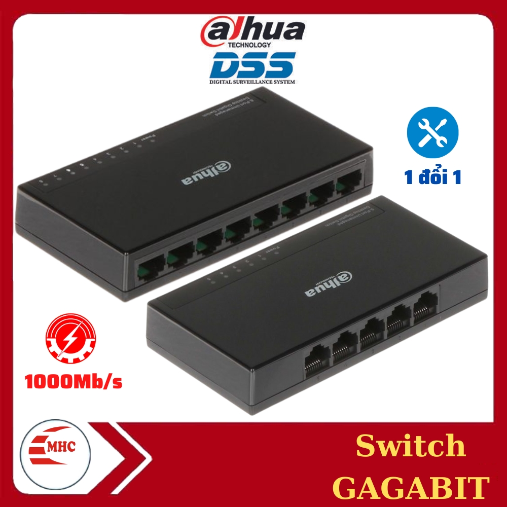 Bộ chia mạng lan Gigabit 8 cổng, Switch mạng, Hub mạng lan Dahua- hàng chính hãng