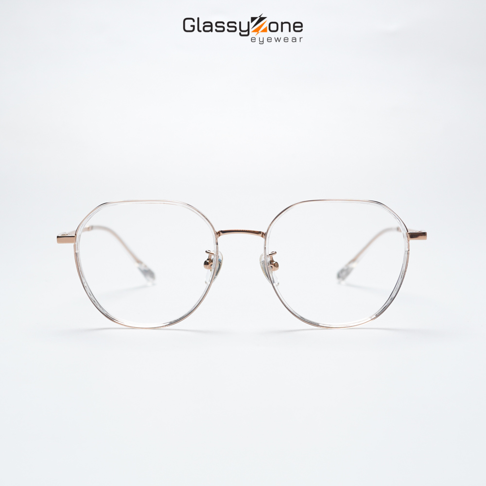 Gọng kính cận, Mắt kính giả cận kim loại Form Tròn Unisex Nam Nữ Lisa - GlassyZone