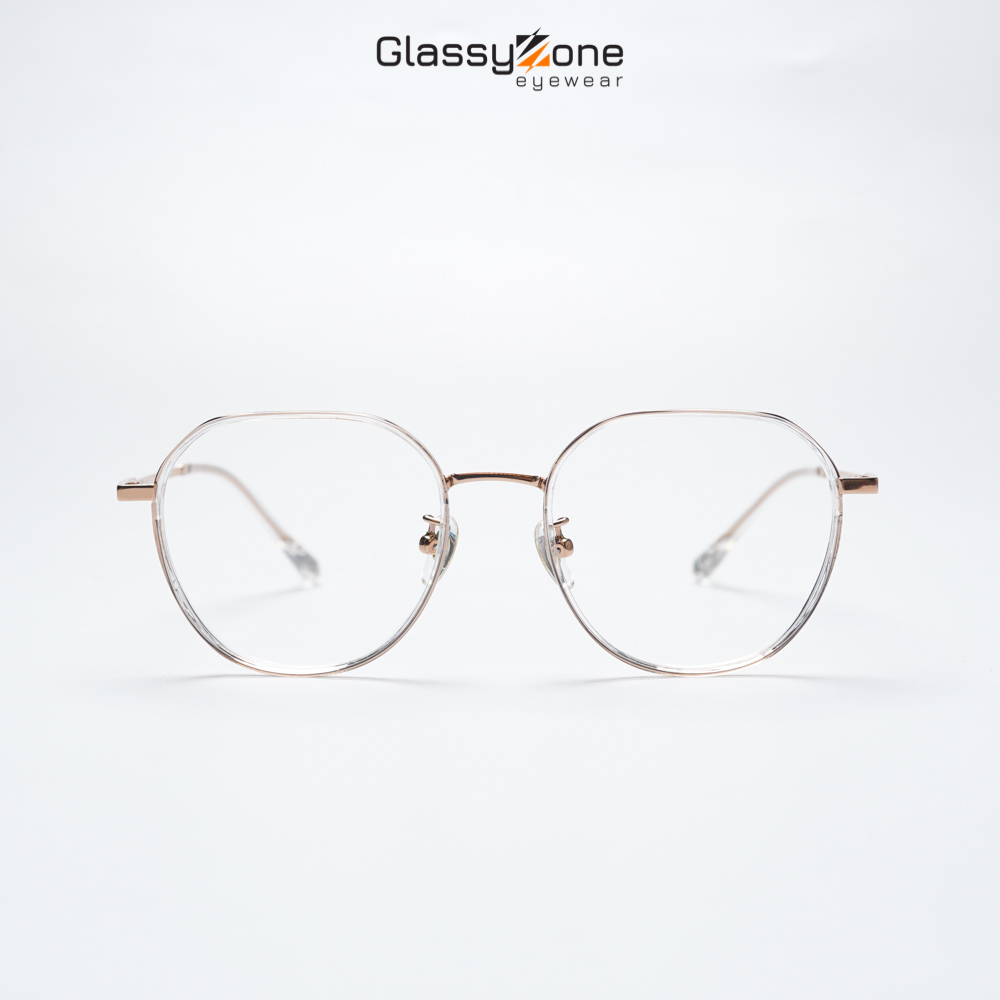 Gọng kính cận, Mắt kính giả cận kim loại Form Tròn Unisex Nam Nữ Lisa - GlassyZone
