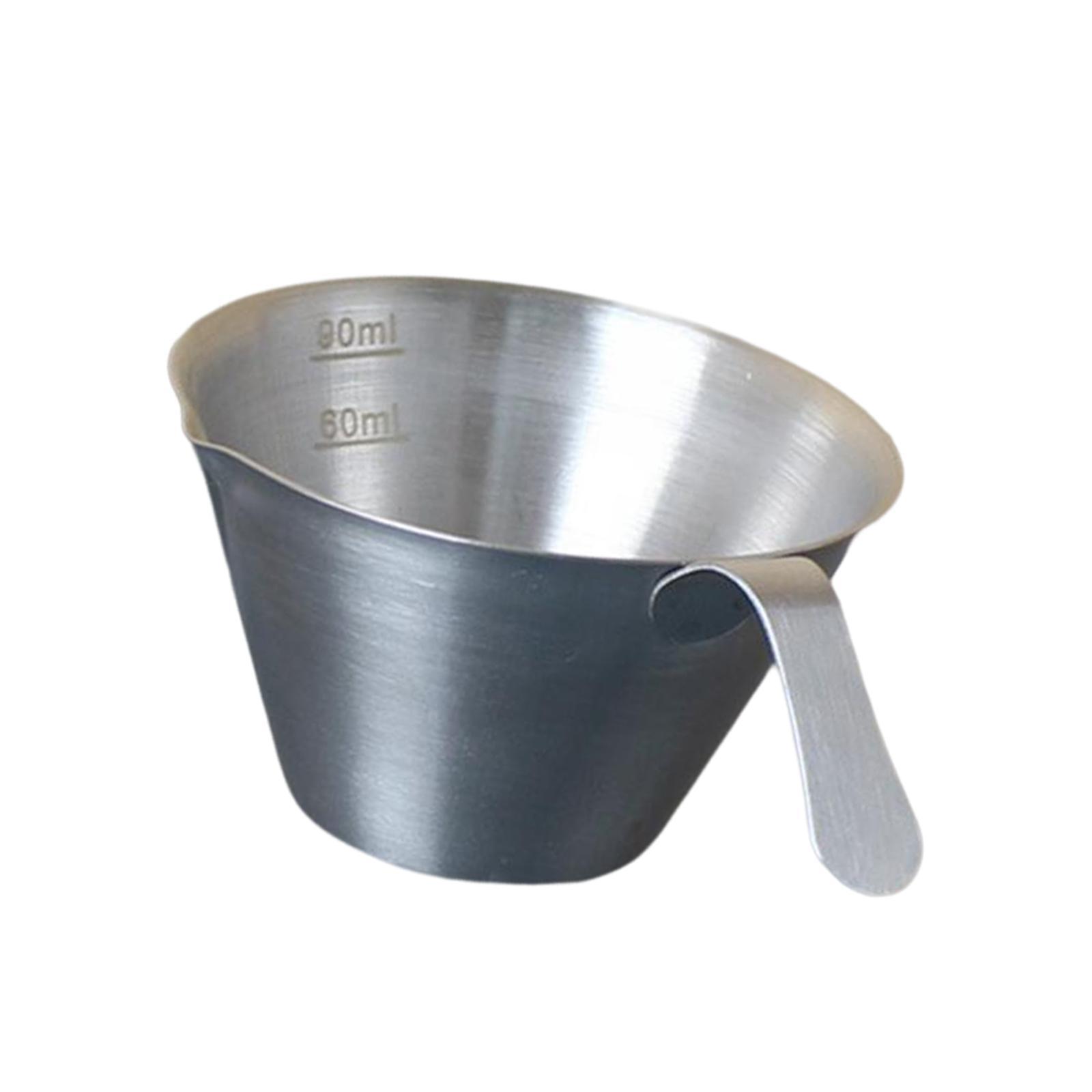 Stainless Steel Espresso Measuring Cup Coffee Mug Bar Drink Mugs for Kitchen